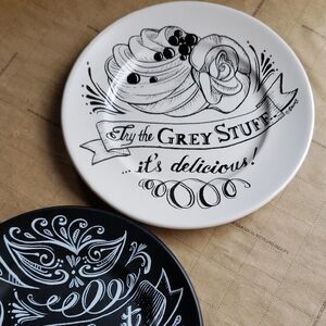 Two Dinnerware Snack Plates with Disney Parks Logo